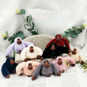 Fluffy Plush Monkey Keychain